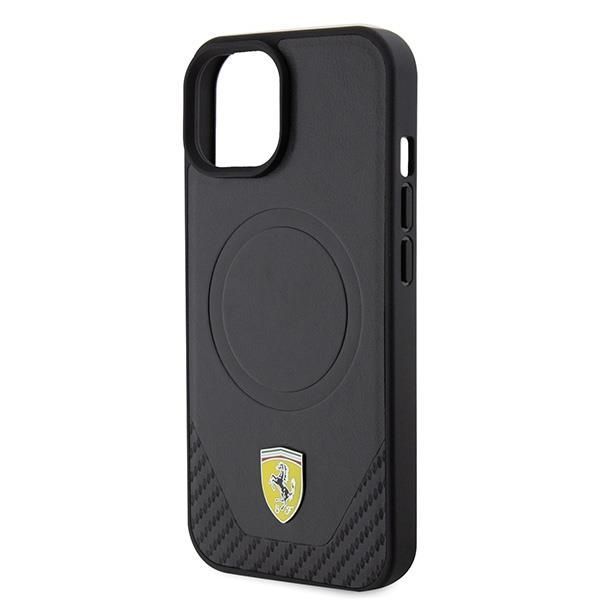 Tagakaaned Ferrari Ferrari FEHMP15SPTEK iPhone 15 6.1" black/black hardcase Carbon Metal Logo MagSafe
