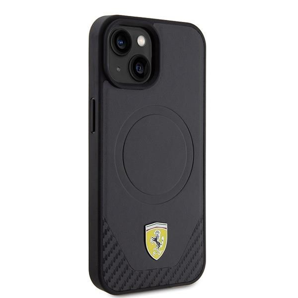 Tagakaaned Ferrari Ferrari FEHMP15SPTEK iPhone 15 6.1" black/black hardcase Carbon Metal Logo MagSafe