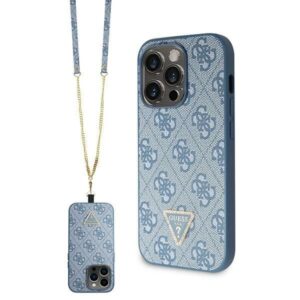 Aizmugurējais vāciņš Guess  Guess GUHCP14LP4TDSCPB iPhone 14 Pro 6.1" blue/blue hardcase Crossbody 4G Metal Logo