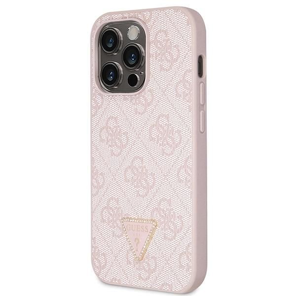 Tagakaaned Guess Guess GUHCP15LP4TDSCPP iPhone 15 Pro 6.1" pink/pink hardcase Crossbody 4G Metal Logo