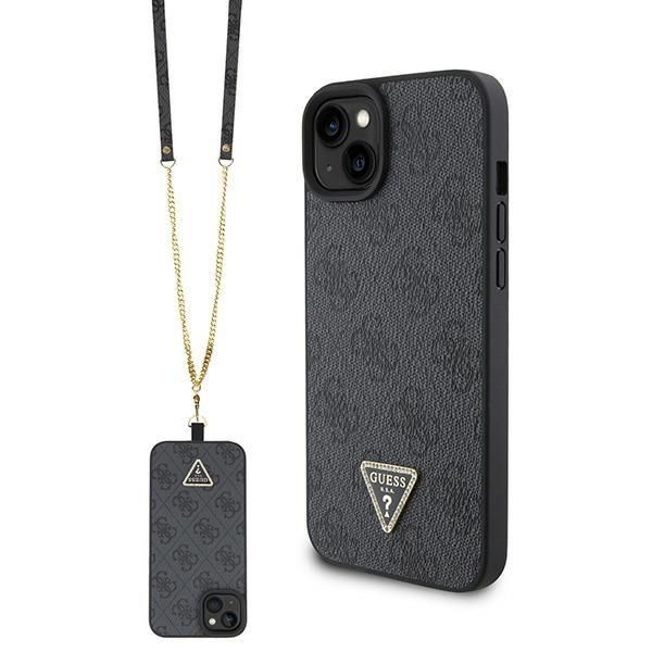 Tagakaaned Guess Guess GUHCP15MP4TDSCPK iPhone 15 Plus 6.7" black/black hardcase Crossbody 4G Metal Logo