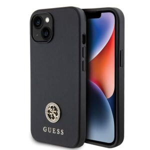 Aizmugurējais vāciņš Guess  Guess GUHCP15MPS4DGPK iPhone 15 Plus 6.7" black/black hardcase Strass Metal Logo