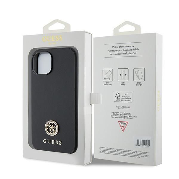 Tagakaaned Guess Guess GUHCP15MPS4DGPK iPhone 15 Plus 6.7" black/black hardcase Strass Metal Logo