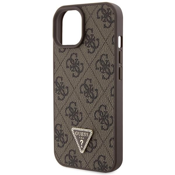 Back panel cover Guess Guess GUHCP15SP4TDSCPW iPhone 15 6.1" brown/brown hardcase Crossbody 4G Metal Logo