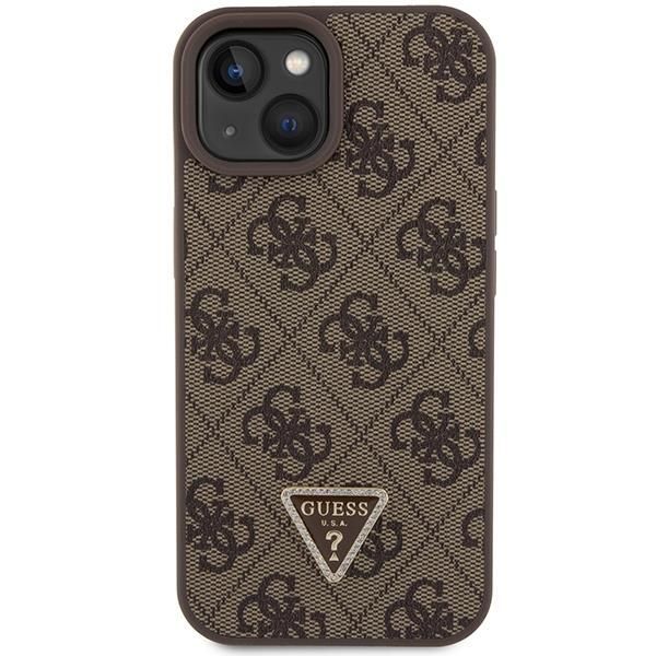 Back panel cover Guess Guess GUHCP15SP4TDSCPW iPhone 15 6.1" brown/brown hardcase Crossbody 4G Metal Logo