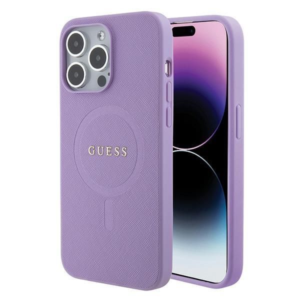 Tagakaaned Guess Guess GUHMP15XPSAHMCU iPhone 15 Pro Max 6.7" purple/purple hardcase Saffiano MagSafe