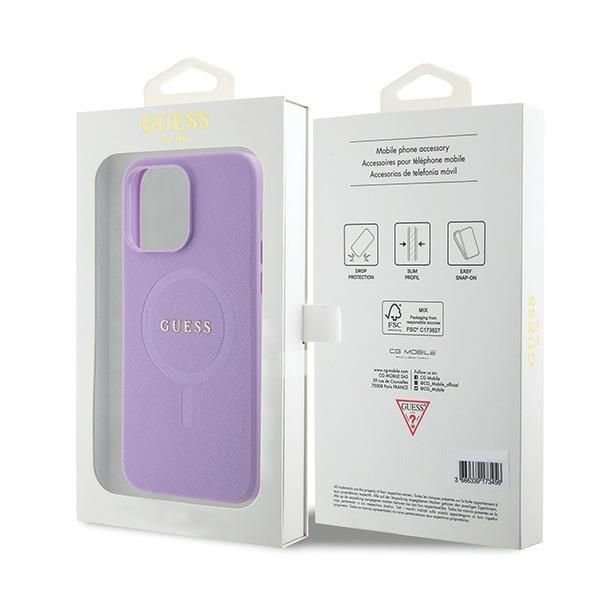 Tagakaaned Guess Guess GUHMP15XPSAHMCU iPhone 15 Pro Max 6.7" purple/purple hardcase Saffiano MagSafe