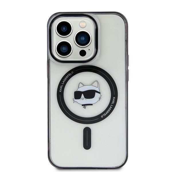 Aizmugurējais vāciņš Karl Lagerfeld Karl Lagerfeld KLHMP15MHCHNOTK iPhone 15 Plus 6.7" transparent hardcase IML Choupette`s Head MagSafe