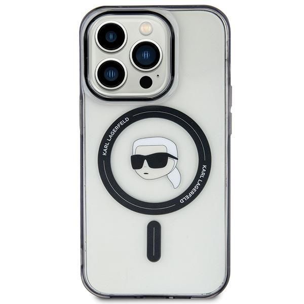 Nugarėlės dėklai Karl Lagerfeld Karl Lagerfeld KLHMP15MHKHNOTK iPhone 15 Plus 6.7" transparent hardcase IML Karl`s Head MagSafe