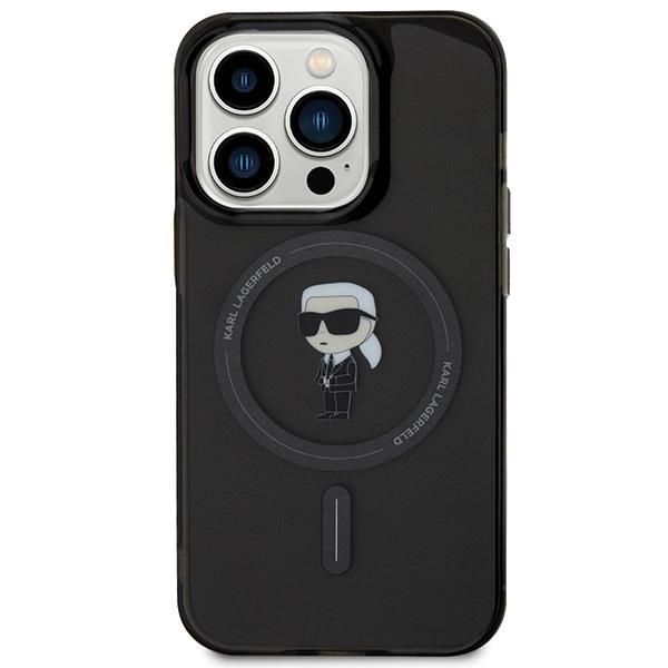 Aizmugurējais vāciņš Karl Lagerfeld Karl Lagerfeld KLHMP15XHFCKNOK iPhone 15 Pro Max 6.7" black/black hardcase IML Ikonik MagSafe