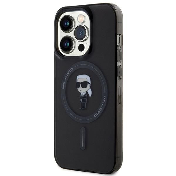 Aizmugurējais vāciņš Karl Lagerfeld Karl Lagerfeld KLHMP15XHFCKNOK iPhone 15 Pro Max 6.7" black/black hardcase IML Ikonik MagSafe