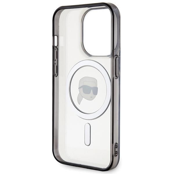 Aizmugurējais vāciņš Karl Lagerfeld Karl Lagerfeld KLHMP15XHKHNOTK iPhone 15 Pro Max 6.7" transparent hardcase IML Karl`s Head MagSafe
