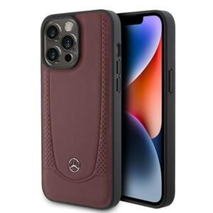 Чехол на заднюю панель Mercedes-Benz  Mercedes MEHCP15LARMRE iPhone 15 Pro 6.1" red/red hardcase Leather Urban Bengale 