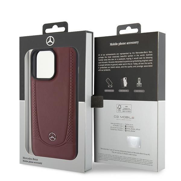 Tagakaaned Mercedes-Benz Mercedes MEHCP15LARMRE iPhone 15 Pro 6.1" red/red hardcase Leather Urban Bengale