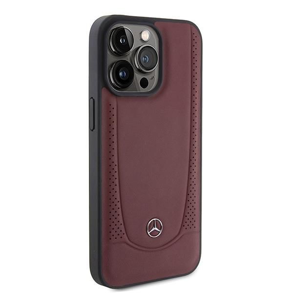 Tagakaaned Mercedes-Benz Mercedes MEHCP15LARMRE iPhone 15 Pro 6.1" red/red hardcase Leather Urban Bengale