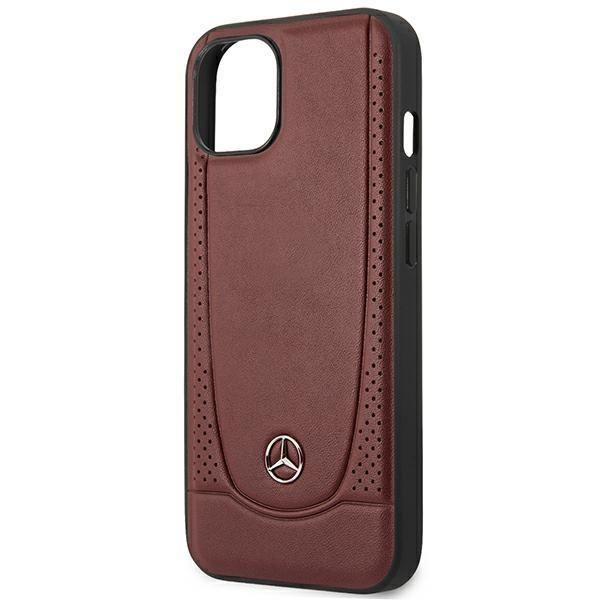 Back panel cover Mercedes-Benz Mercedes MEHCP15SARMRE iPhone 15 6.1" red/red hardcase Leather Urban Bengale