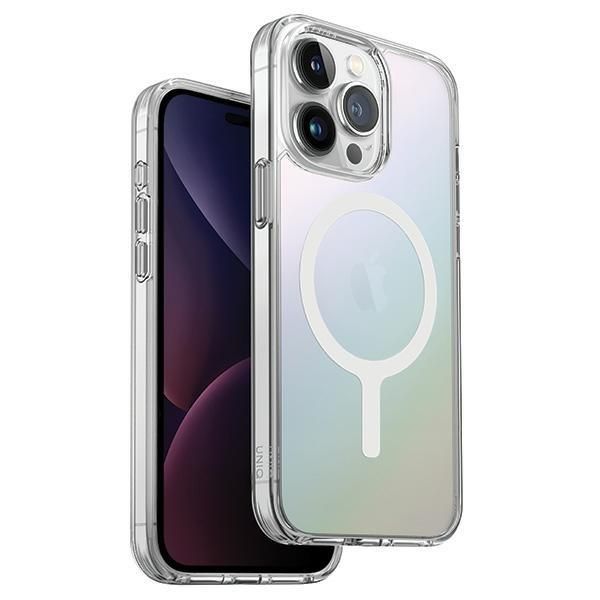 Back panel cover UNIQ Uniq LifePro Xtreme Magclick Charging case for iPhone 15 Pro Max - iridescent