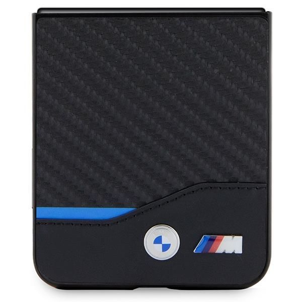 Tagakaaned BMW BMW Leather Carbon case for Samsung Galaxy Z Flip 5 - black