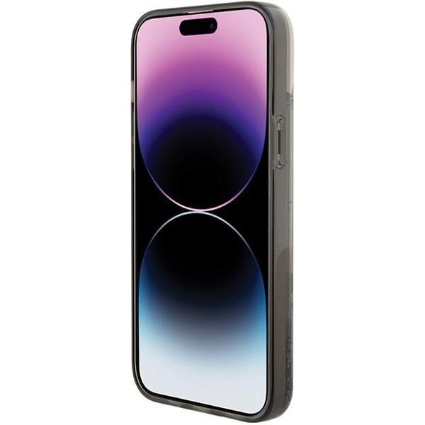 Nugarėlės dėklai Karl Lagerfeld Karl Lagerfeld Liquid Glitter Choupette case for iPhone 15 Plus - transparent