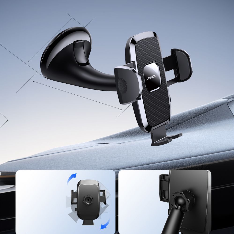 Auto holder Joyroom Joyroom JR-ZS259 mechanical car holder universal for phone on cockpit / window - black