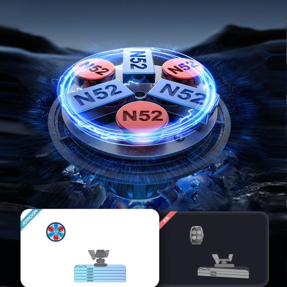 Automaatne hoidja Joyroom Joyroom JR-ZS356 universal magnetic car holder for a phone on the cockpit/window - black