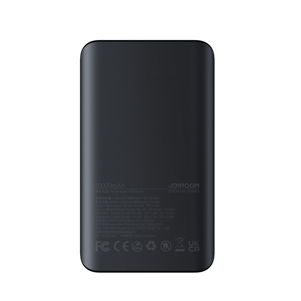 Väline aku Joyroom Joyroom powerbank 10000mAh 30W black (JR-PBF01)