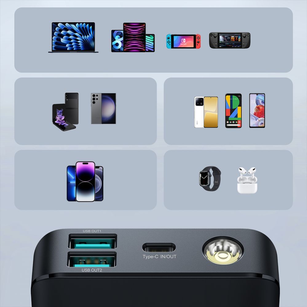 Väline aku Joyroom Joyroom powerbank 10000mAh 30W black (JR-PBF01)