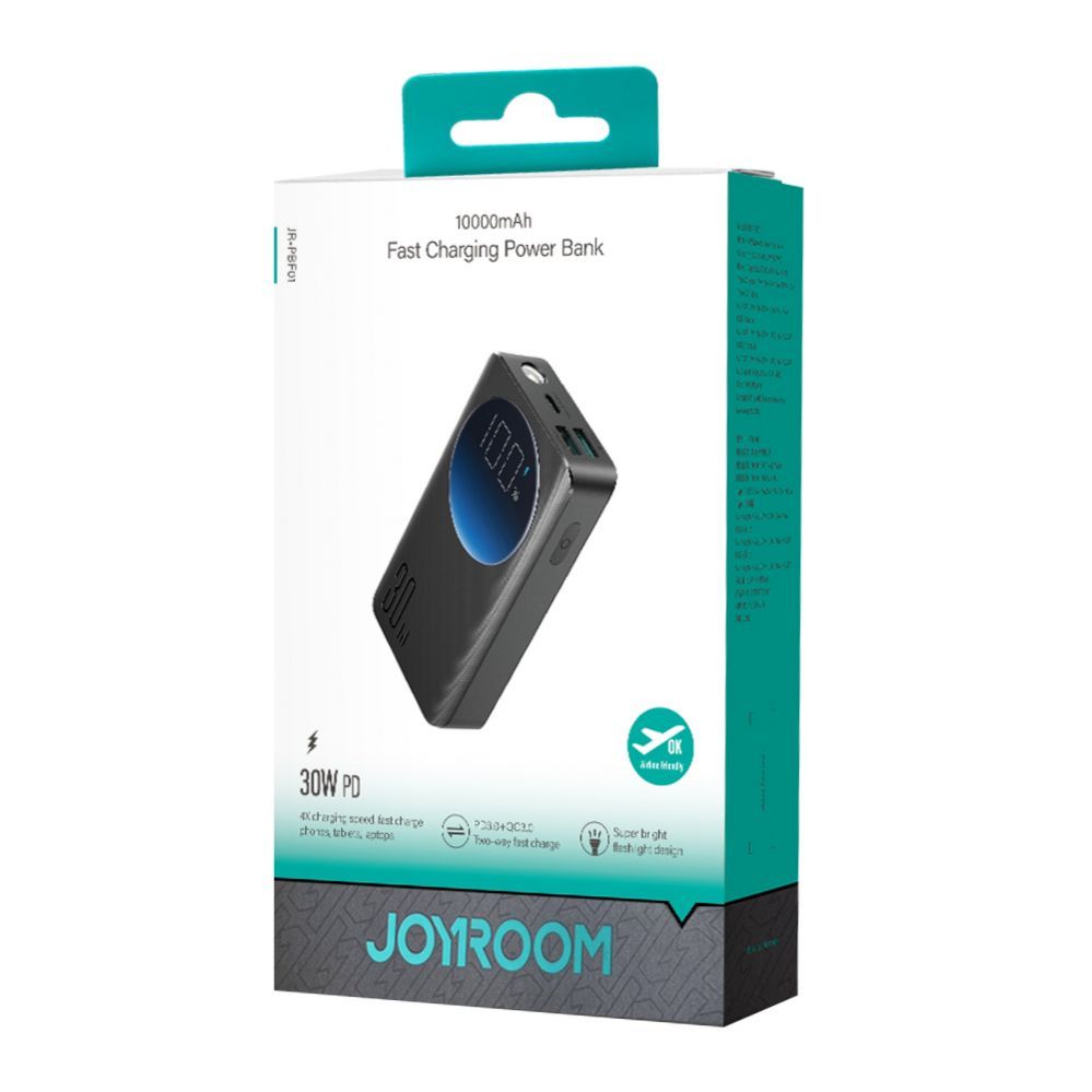 Väline aku Joyroom Joyroom powerbank 10000mAh 30W black (JR-PBF01)