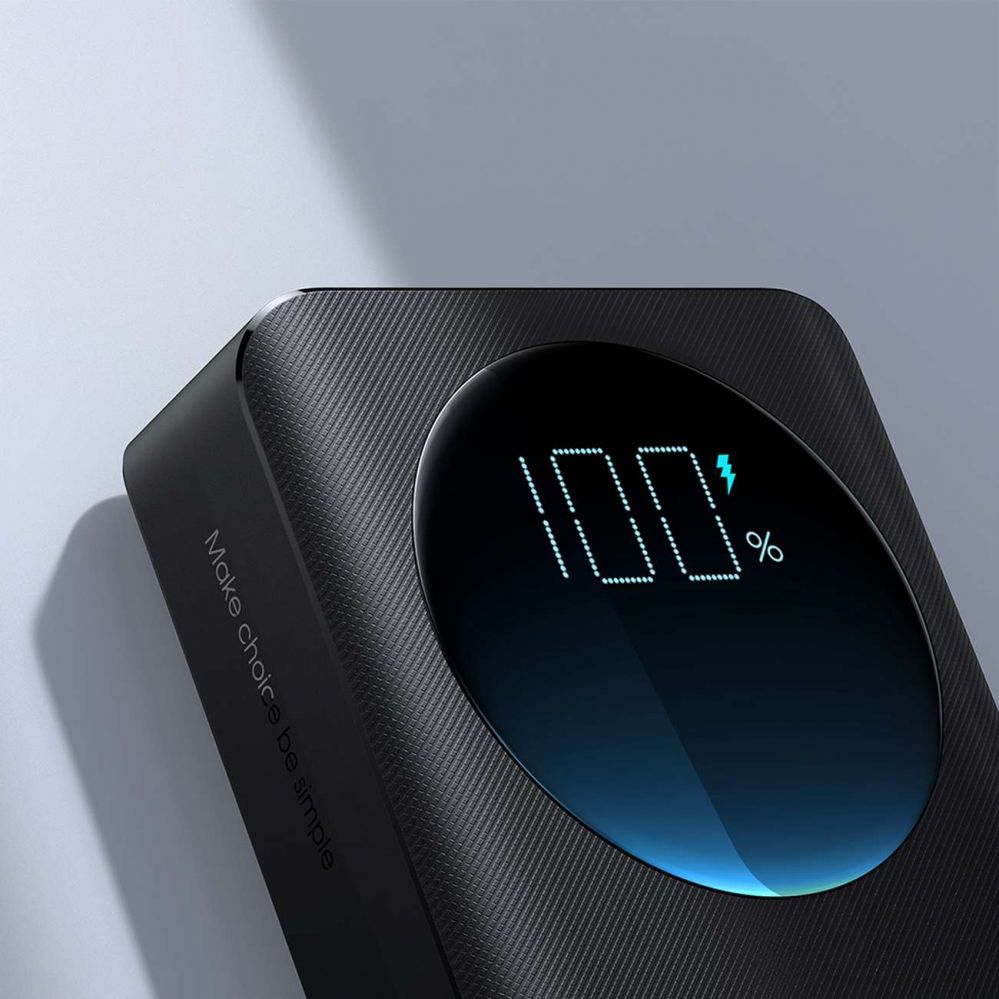 Ārējais akumulators Joyroom Powerbank Joyroom JR-PBF02 30W 20000mAh + USB-A - USB-C cable 0.25m - black