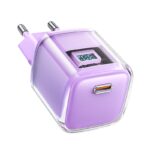 Adapteriai Acefast  Acefast A53 PD 30W GaN USB-C charger with display - purple 