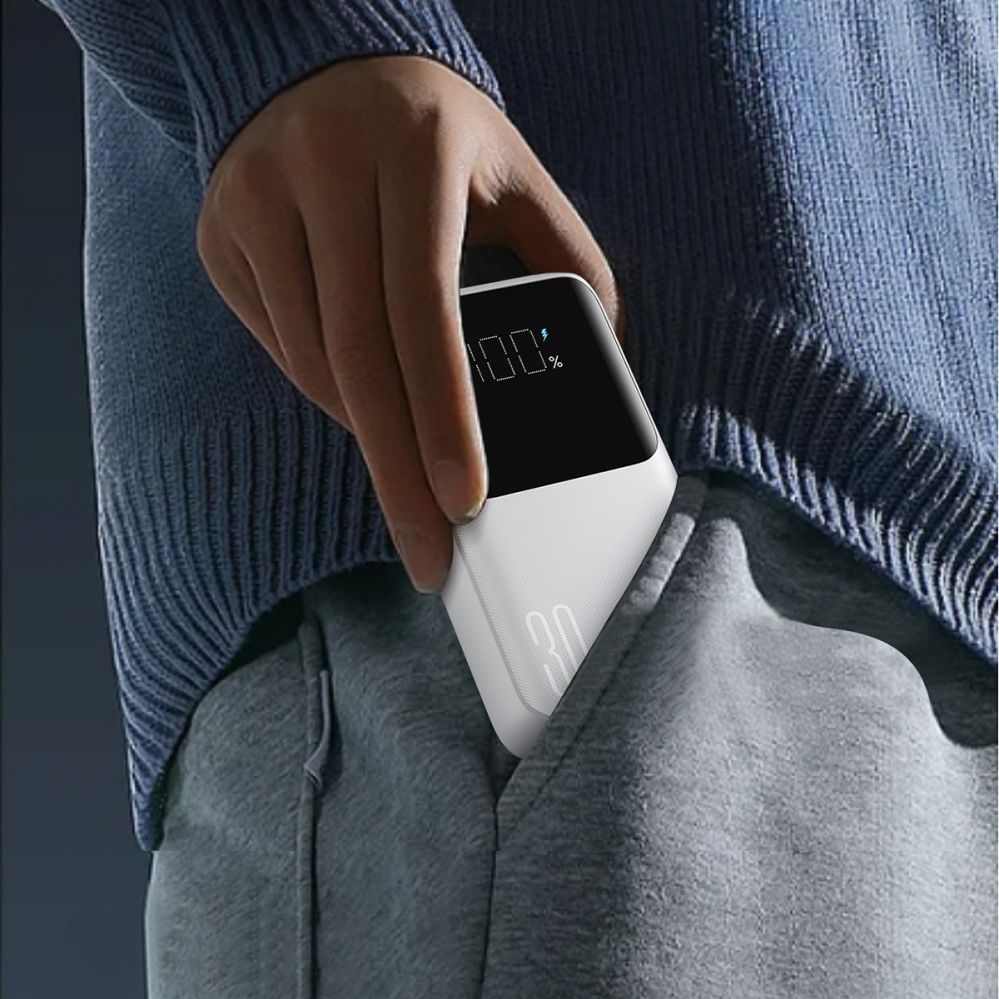 Väline aku Joyroom Mini power bank with built-in cables Joyroom JR-PBC06 30W 10000mAh - white