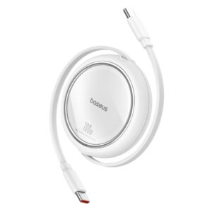 Kabelis Baseus  Baseus Free2Draw Mini USB-C - USB-C 100W 1m retractable cable - white