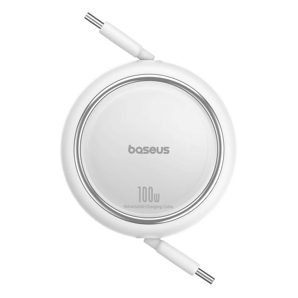 Kabelis Baseus Baseus Free2Draw Mini USB-C - USB-C 100W 1m retractable cable - white