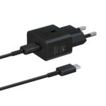 Adapteriai Samsung  Samsung EP-T2510XBEGEU 25W SFC GaN wall charger with USB-C cable - black