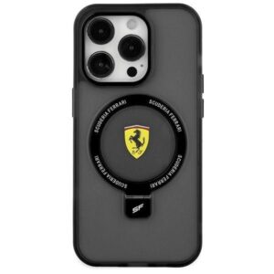Aizmugurējais vāciņš Ferrari  Ferrari FEHMP15SUSCAK iPhone 15 6.1" black/black hardcase Ring Stand 2023 Collection MagSafe