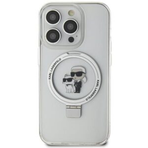 Nugarėlės dėklai Karl Lagerfeld  Karl Lagerfeld KLHMN61HMRSKCH iPhone 11 / Xr 6.1" white/white hardcase Ring Stand Karl&Choupette MagSafe 