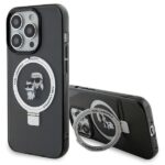 Nugarėlės dėklai Karl Lagerfeld  Karl Lagerfeld KLHMP15LHMRSKCK iPhone 15 Pro 6.1" black/black hardcase Ring Stand Karl&Choupette MagSafe 