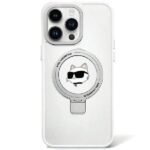 Nugarėlės dėklai Karl Lagerfeld  Karl Lagerfeld KLHMP15MHMRSCHH iPhone 15 Plus 6.7" white/white hardcase Ring Stand Choupette Head MagSafe 