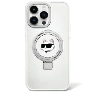Nugarėlės dėklai Karl Lagerfeld  Karl Lagerfeld KLHMP15MHMRSCHH iPhone 15 Plus 6.7" white/white hardcase Ring Stand Choupette Head MagSafe 