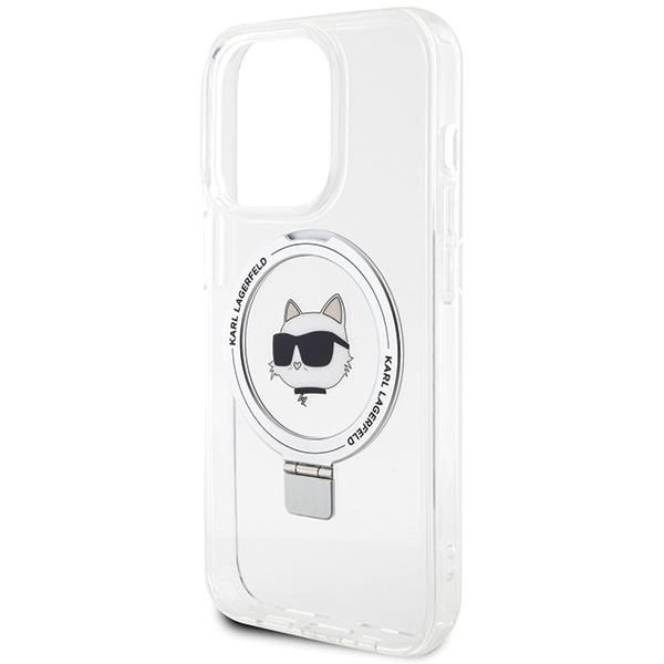 Aizmugurējais vāciņš Karl Lagerfeld Karl Lagerfeld KLHMP15XHMRSCHH iPhone 15 Pro Max 6.7" white/white hardcase Ring Stand Choupette Head MagSafe