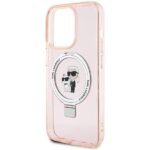 Aizmugurējais vāciņš Karl Lagerfeld  Karl Lagerfeld KLHMP15XHMRSKCP iPhone 15 Pro Max 6.7" pink/pink hardcase Ring Stand Karl&Choupette MagSafe 