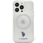 Back panel cover U.S. Polo PU  US Polo USHMP15SUCIT iPhone 15 6.1" transparent MagSafe Collection 