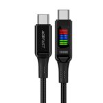Kabelis Acefast  Acefast C7-03 USB-C USB-C 100W 1.2m cable with display - black 