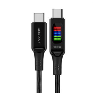 Cable Acefast  Acefast C7-03 USB-C USB-C 100W 1.2m cable with display - black 