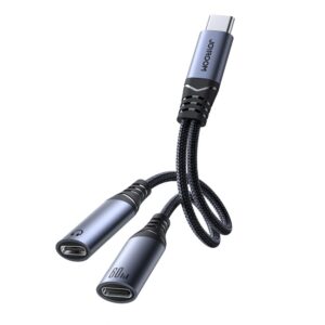 Adapteris Joyroom  Joyroom SY-C03 USB-C to 2x USB-C 2in1 DAC adapter - black 