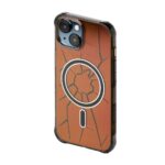 Back panel cover Kingxbar  MagSafe Kingxbar PQY Crack Series silicone case for iPhone 15 - black 