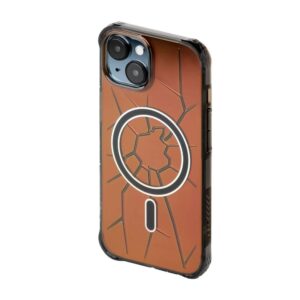 Aizmugurējais vāciņš Kingxbar  MagSafe Kingxbar PQY Crack Series silicone case for iPhone 15 - black 