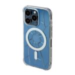 Tagakaaned Kingxbar  MagSafe Kingxbar PQY Crack Series Silicone Case for iPhone 15 Pro - Transparent 