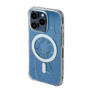 Aizmugurējais vāciņš Kingxbar  MagSafe Kingxbar PQY Crack Series Silicone Case for iPhone 15 Pro - Transparent 