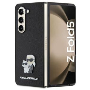 Nugarėlės dėklai Karl Lagerfeld  Karl Lagerfeld Saffiano Karl&Choupette Pin case for Samsung Galaxy Z Fold 5 - black 